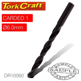 TORK CRAFT DRILL BIT HSS STANDARD 6.0MM 1/CARD DR10060