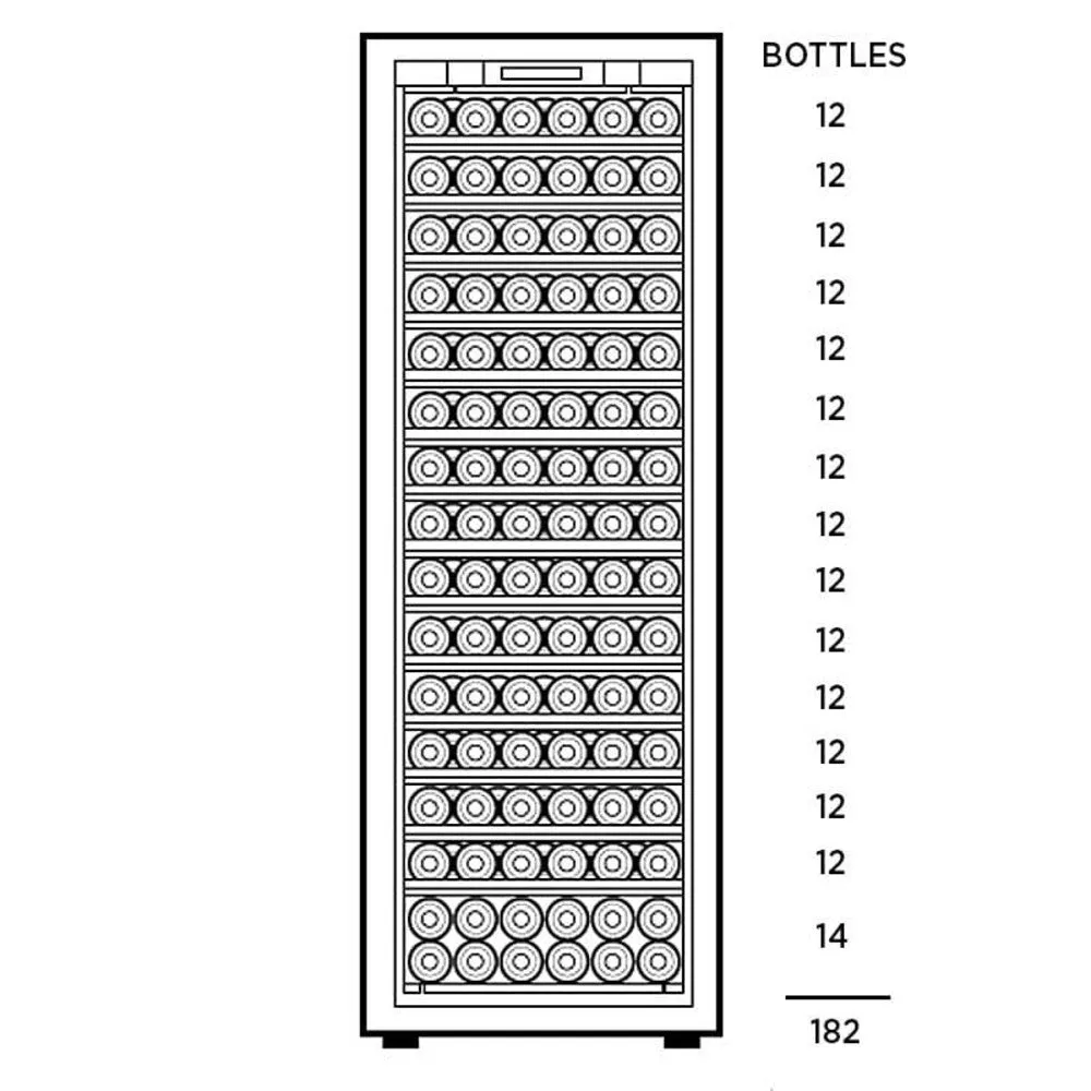 Transtherm Double Ermitage Glass Black Full Shelf