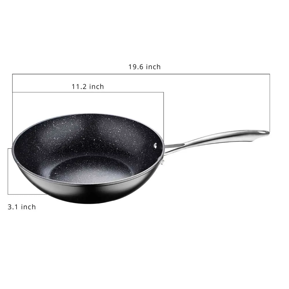 Vital by MasterPRO - 11" Forged Aluminum Titanium-Reinforced Non Stick Wok