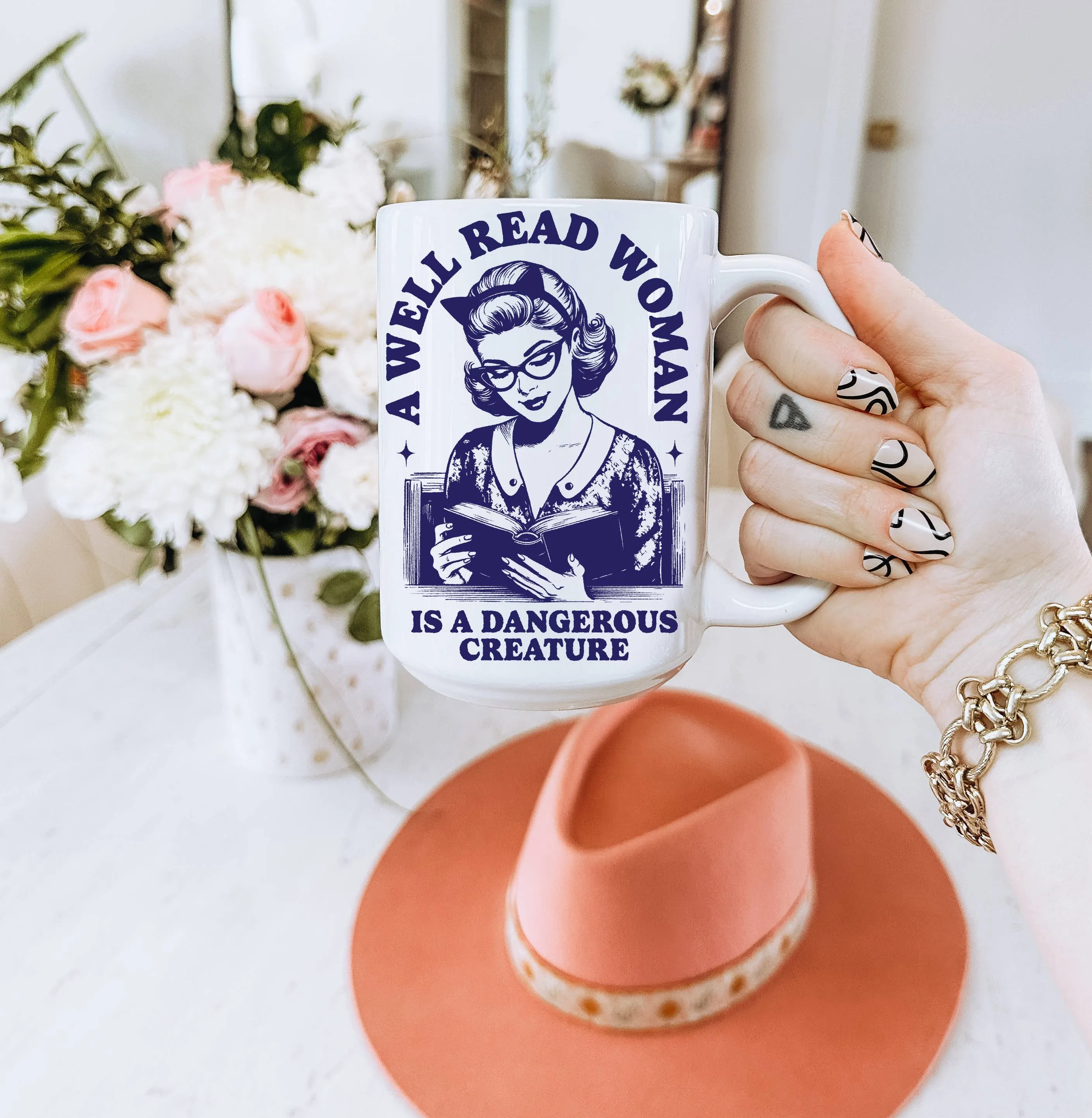 Well Read Woman Coffee Mug: 15 oz