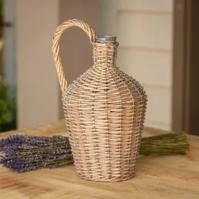 Willow Covered Medium Wine Bottle Vase