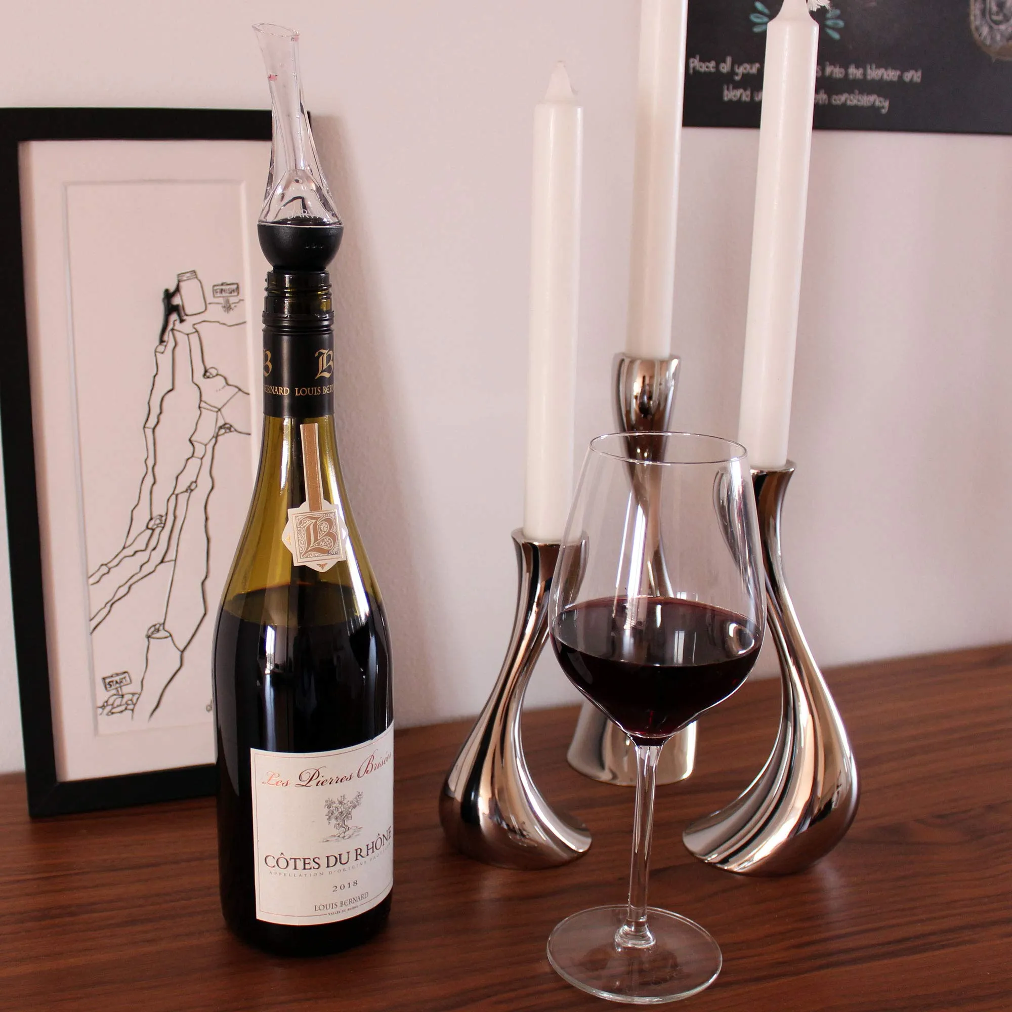 Wine Aerator Pourer By   Enhance Your Red Wine 3 Fold Effortlessly With This