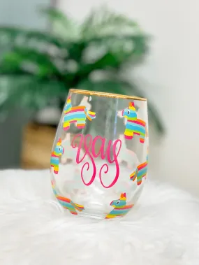 'Yay' Pinata Wine Glass