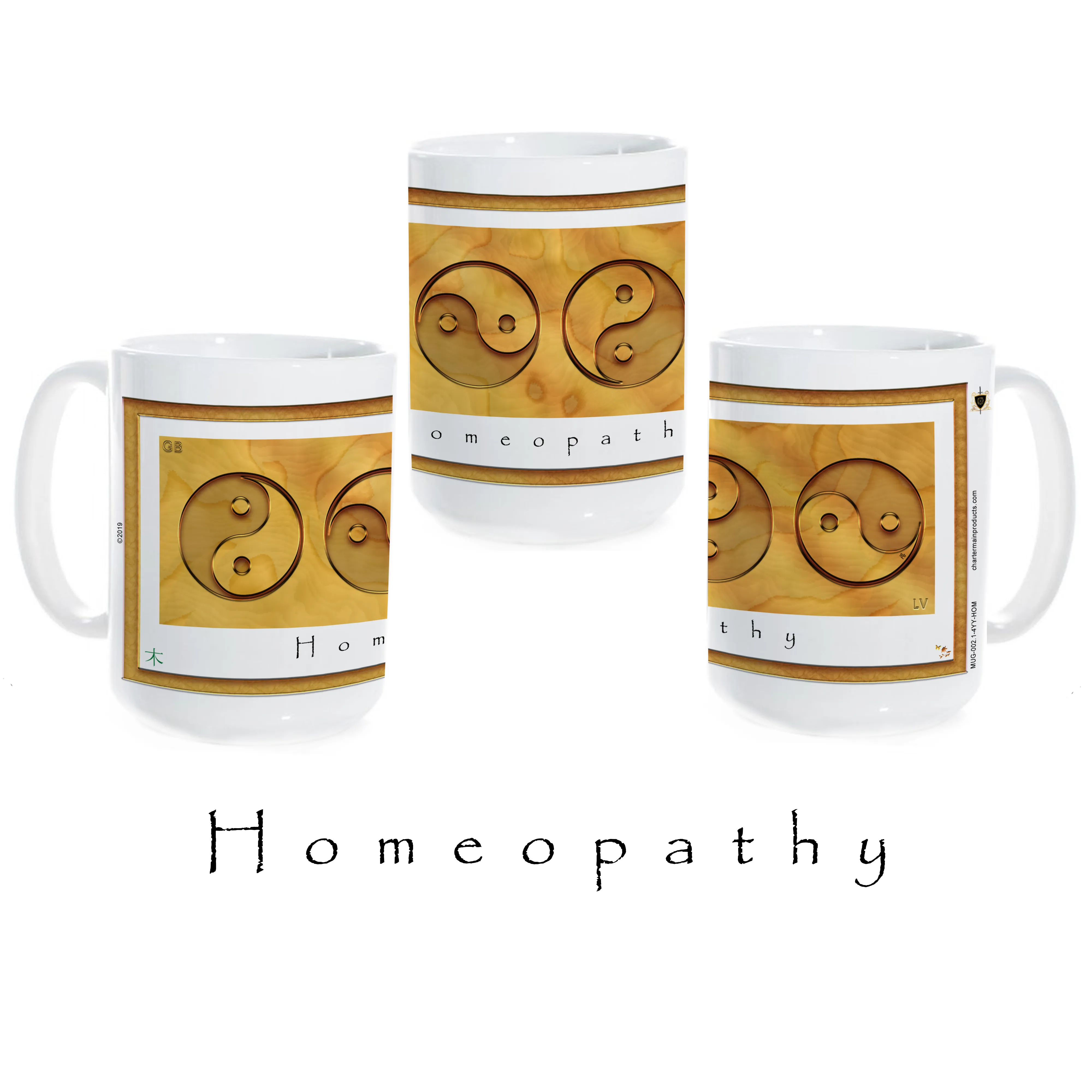 Yin Yang Coffee Mug "Wood" (Homeopathy)