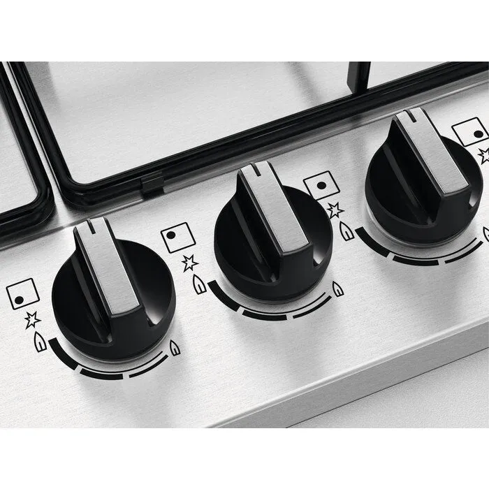 Zanussi ZGNN755X 5 Burner Gas Hob, Stainless Steel