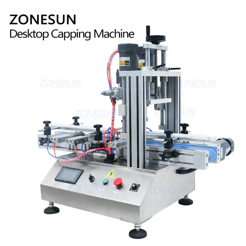 ZONESUN ZS-XG1860 Automatic Desktop Bottle Capping Machine For Pump Head Spray Bottles