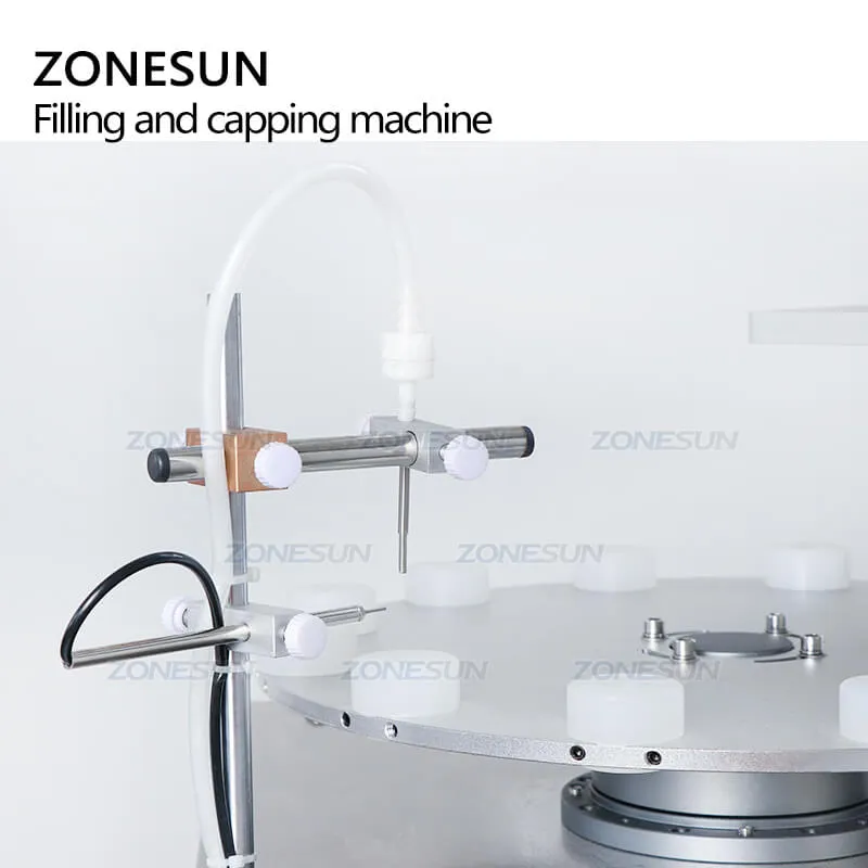 ZS-AFC1C Rotary Automatic Perfume Mini Tester Liquid Glass Small Bottle Vial Monoblock Filling Pressing Capping Machine